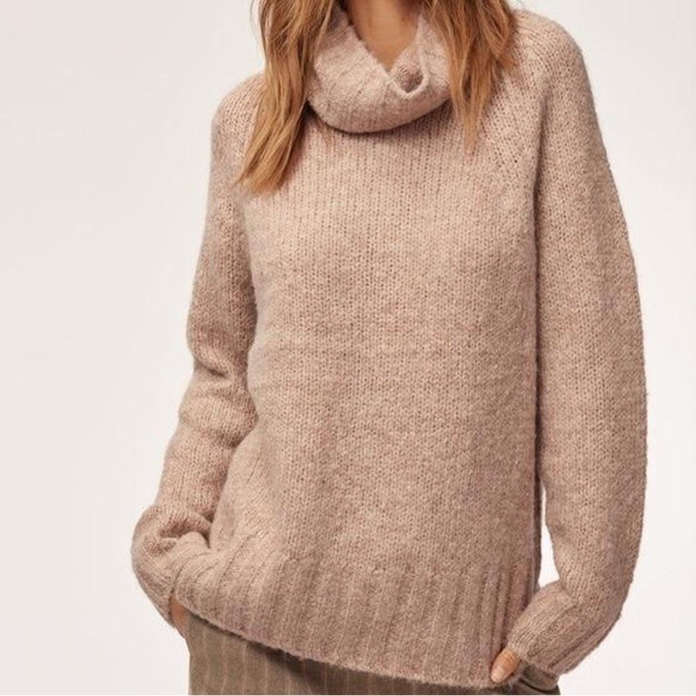 Aritzia Babaton Plutarch Sweater turtleneck‎ Small Alpaca Wool Blend